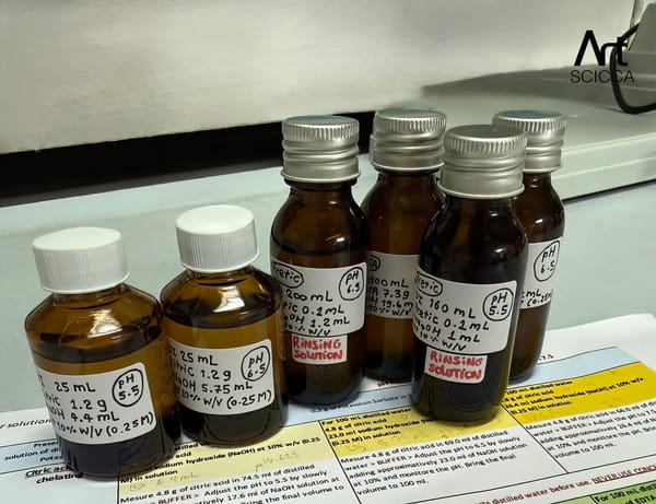 การทำความสะอาดผิวหน้าภาพเขียน: การเตรียมสารละลายที่ใช้สำหรับทำความสะอาด